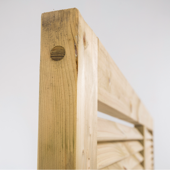 Panneau clôture bois persienne 200x195 cm - Clôture bois persienne -  Palissade bois en kit : Idea Bois Nicolas