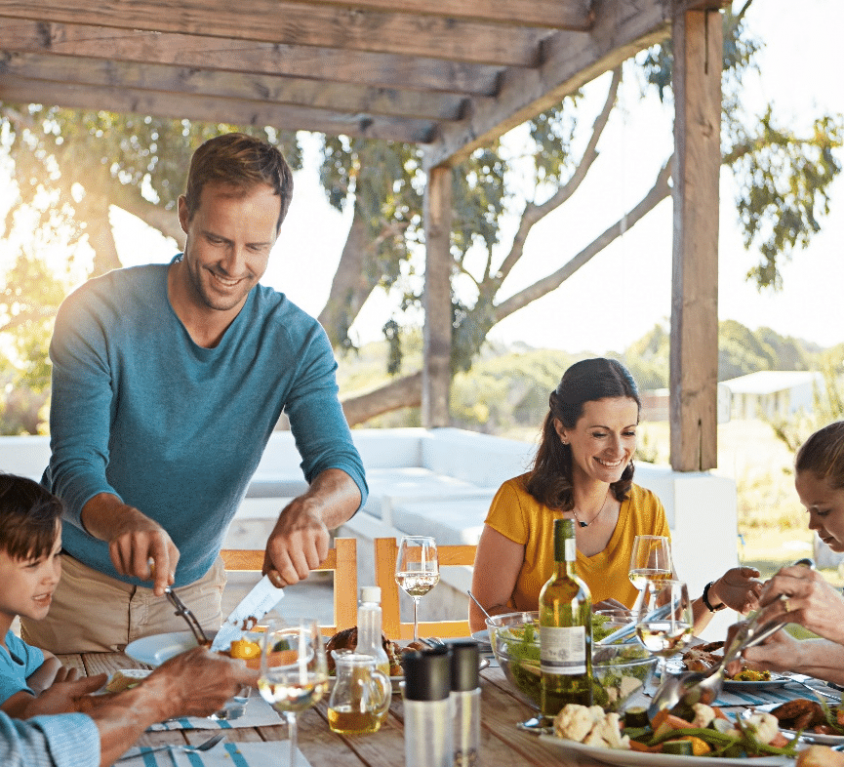 coin repas terrasse bois