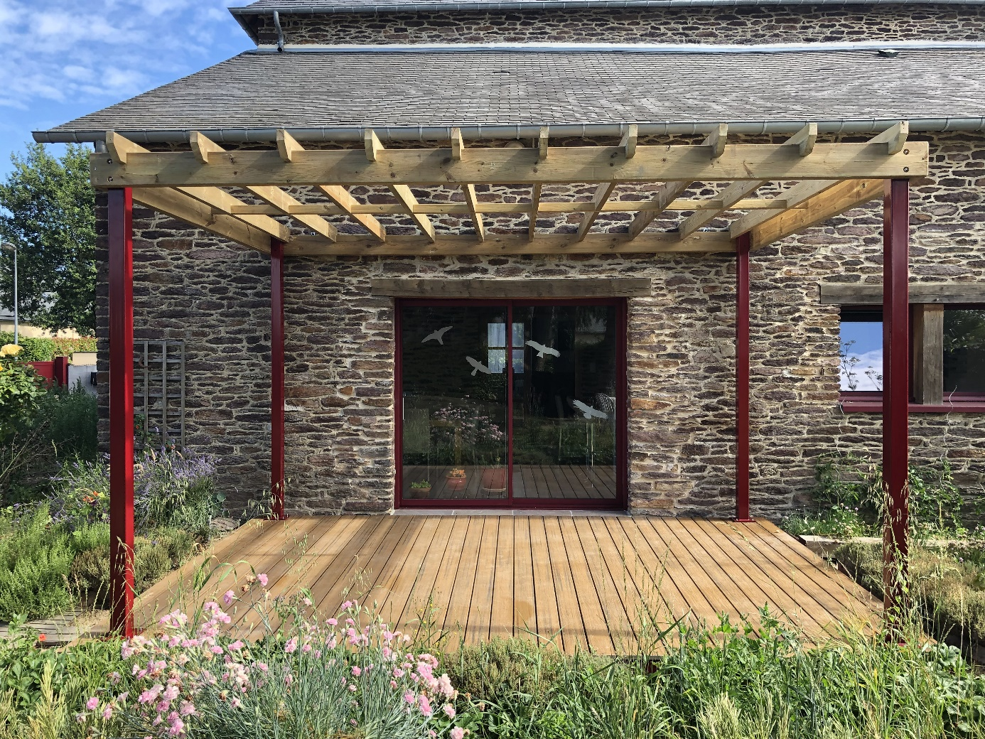 pergola sur terrasse bois