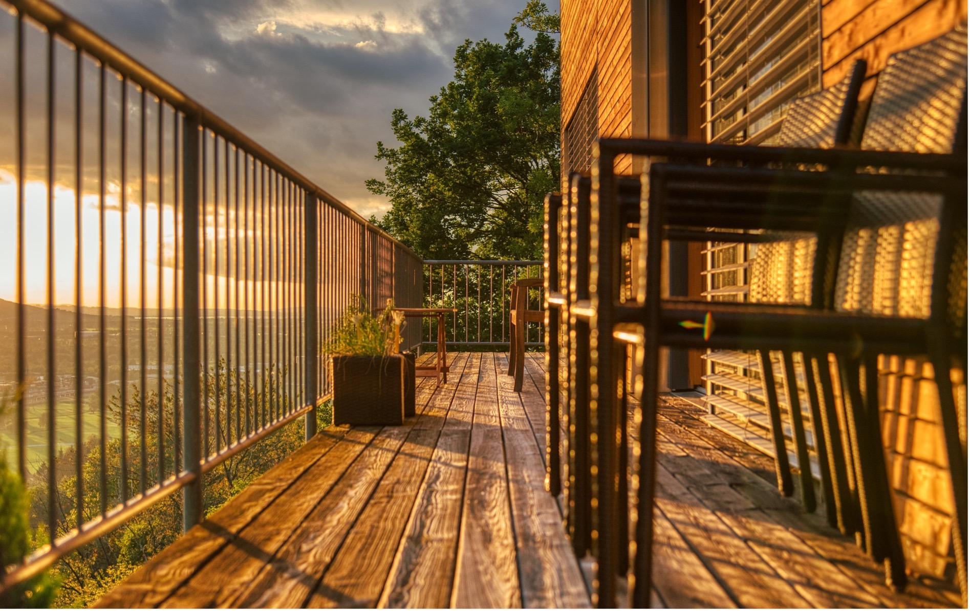 balcon terrasse bois