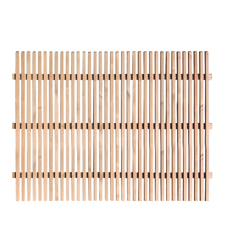Panneau en lattes de bois verticales
