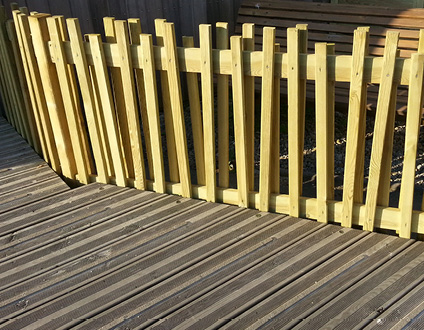 Clôture roseau en pin