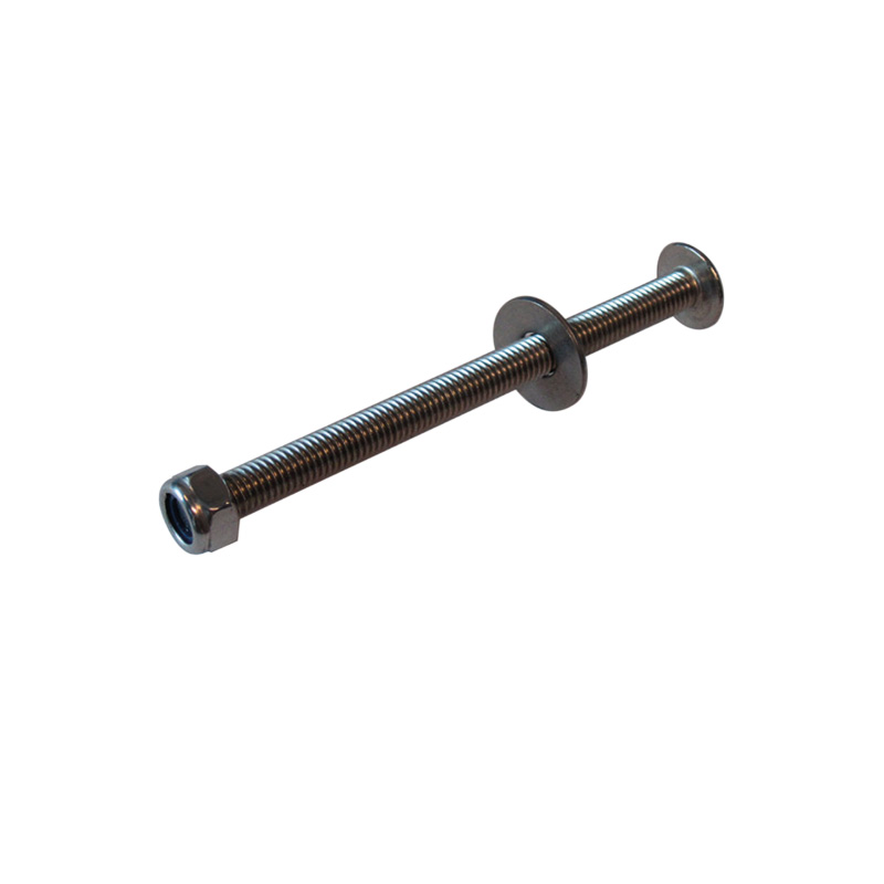 Boulon métallique avec écrou et rondelles