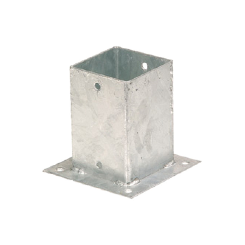 Support de poteau carré en métal avec base.