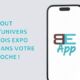 Application mobile Bois Expo affichée sur smartphone