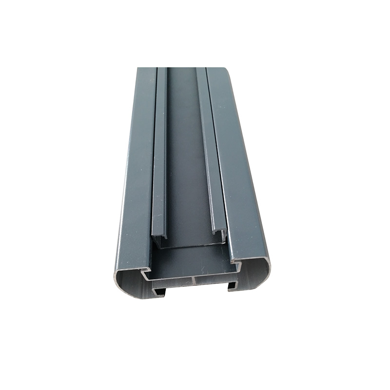 Profilé aluminium gris foncé en U.