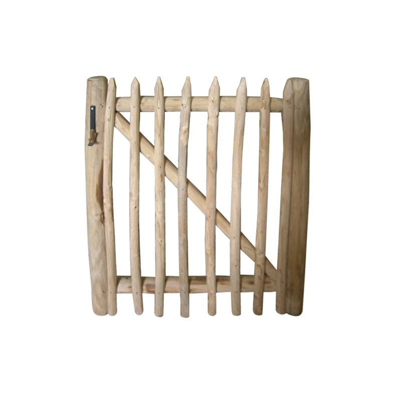 Barrière en bois rustique, simple et naturelle.