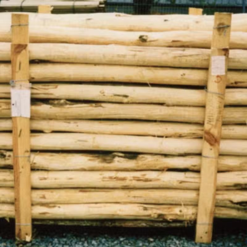 Empilement de rondins de bois brut