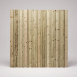 Clôture en bois clair vertical