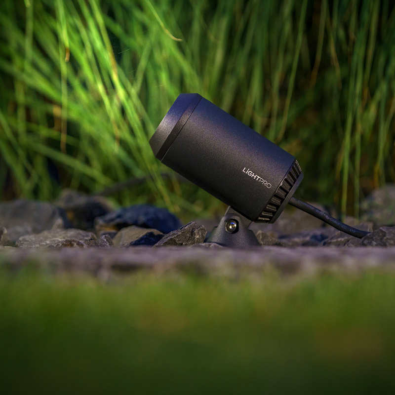 Spot lumineux dans le jardin, éclairage extérieur.