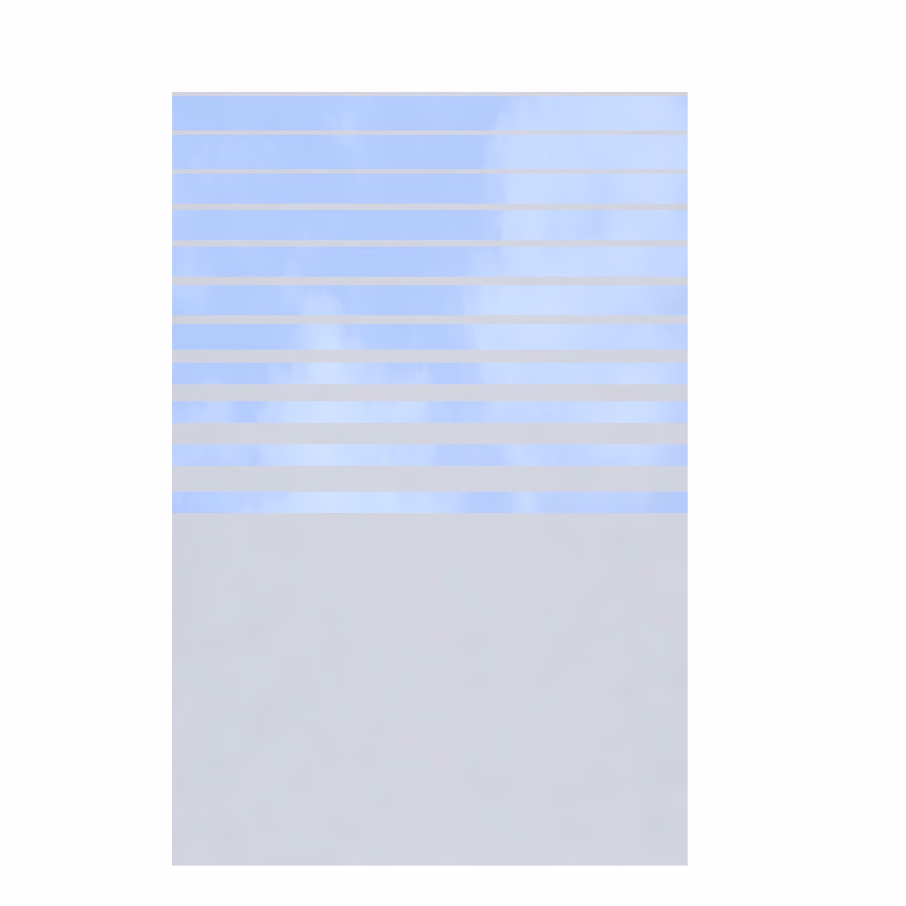 Ciel bleu avec des bandes horizontales blanches.