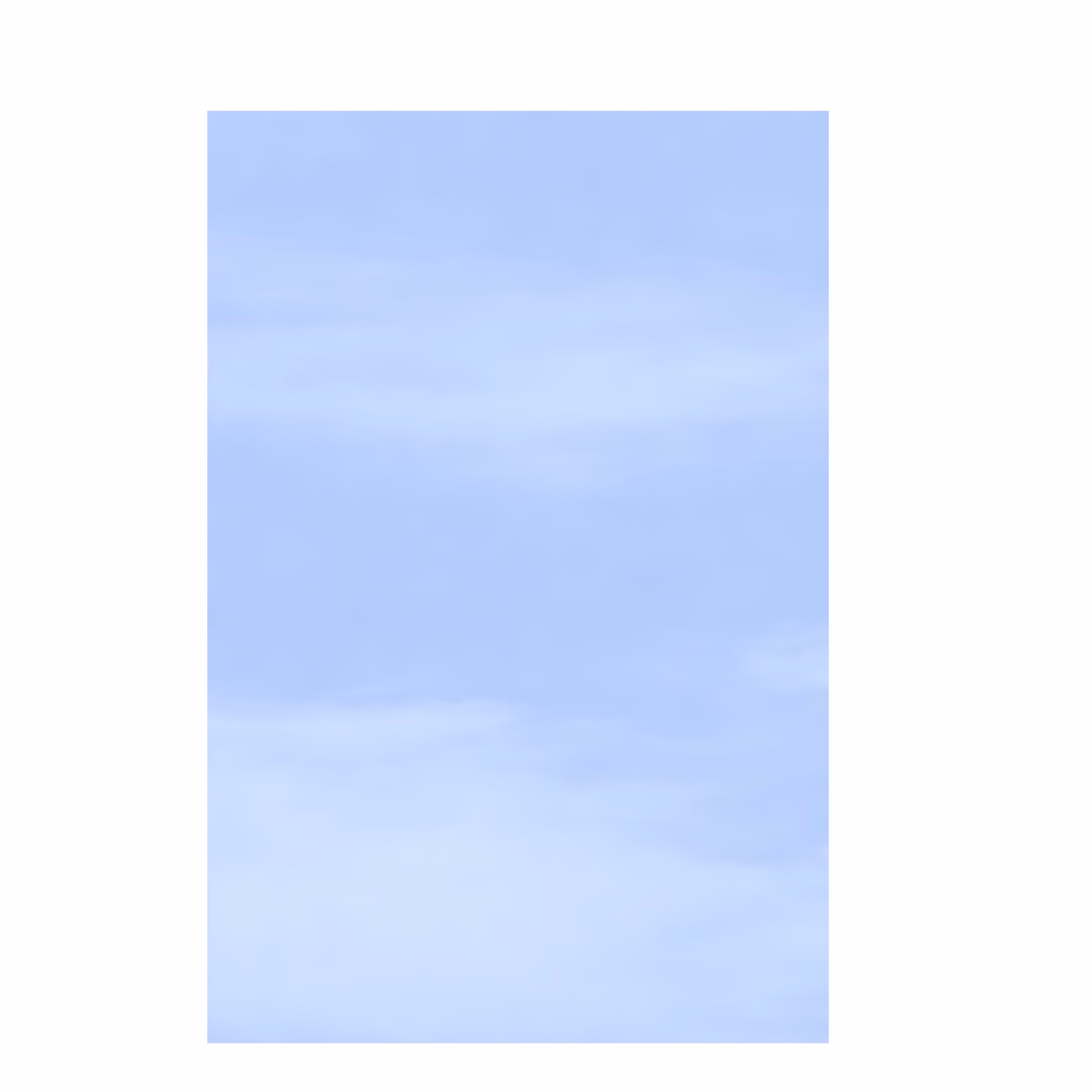 Ciel bleu avec quelques nuages blancs.